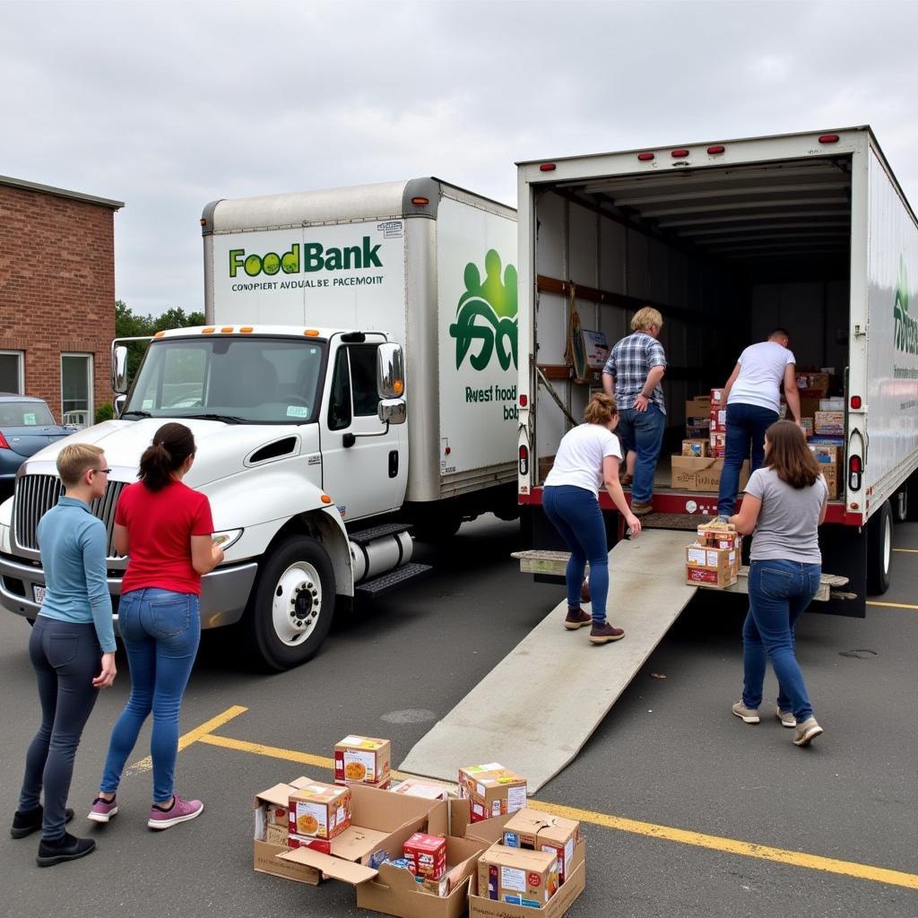 Hình ảnh minh họa sự hợp tác giữa food bank và food pantry