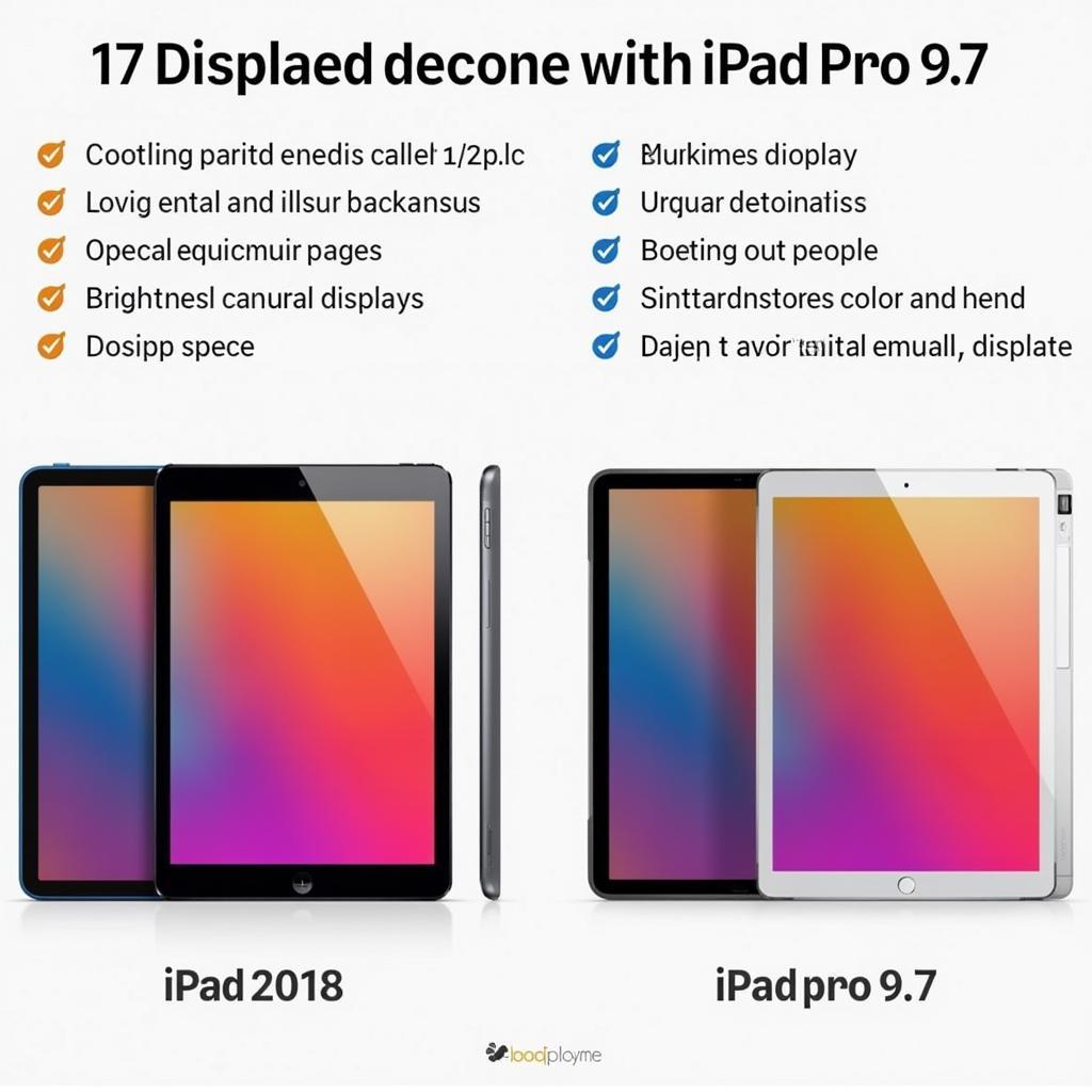 So sánh màn hình iPad 2018 và iPad Pro 9.7