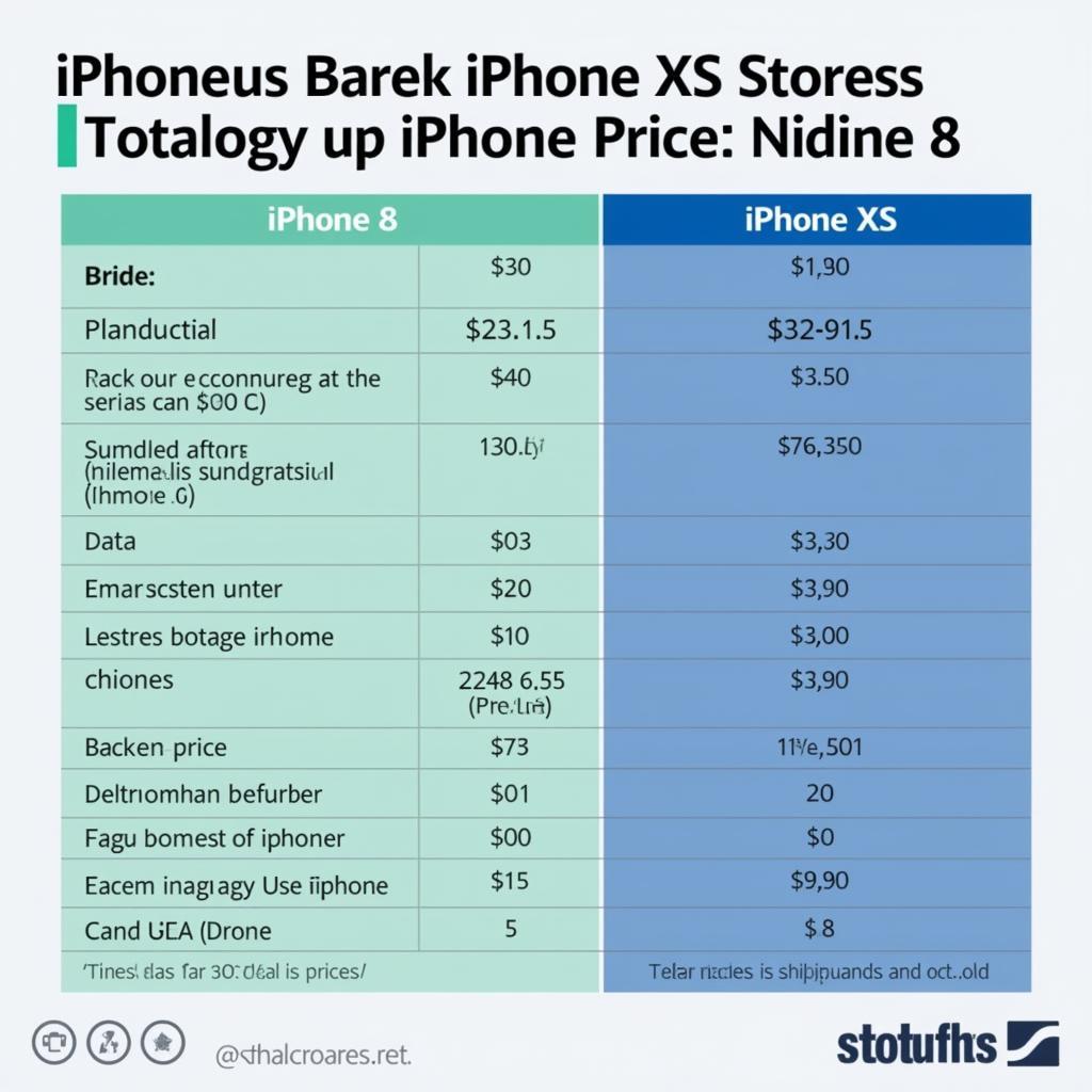 So sánh giá bán iPhone 8 và XS