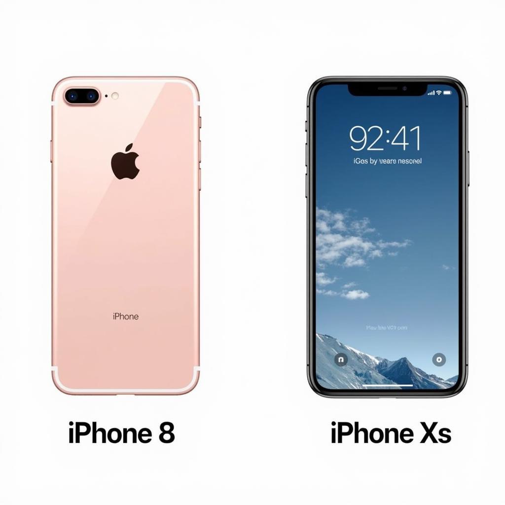 So sánh thiết kế iPhone 8 và XS