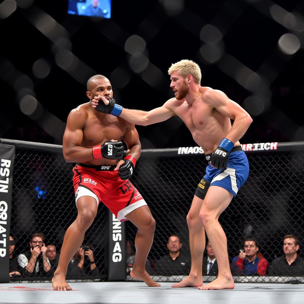 Khoảnh khắc Jake Paul knockout Tyron Woodley