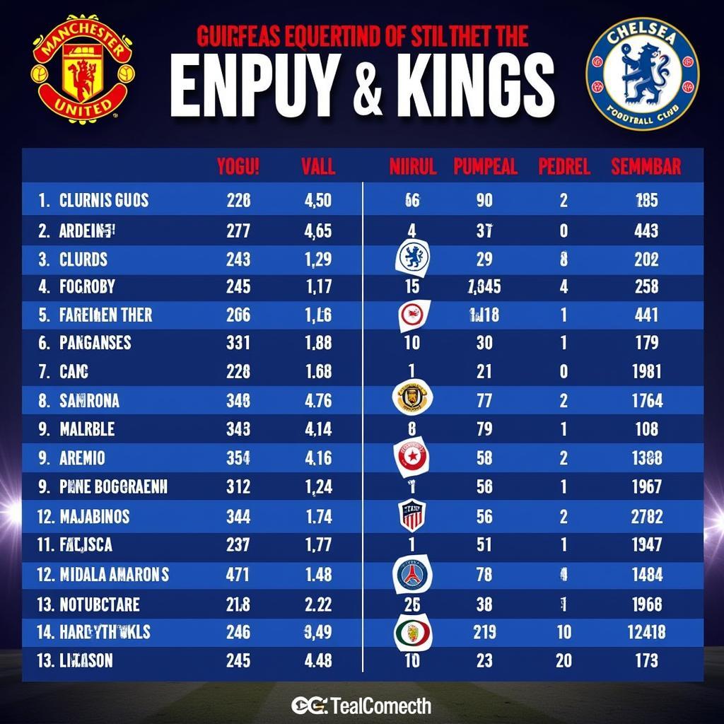 Kết quả gần đây MU - Chelsea: Thống kê, bảng xếp hạng