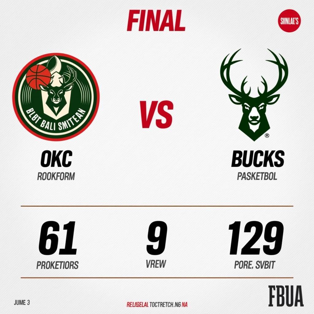 Hình ảnh bảng điểm cuối trận đấu OKC vs Bucks 2019