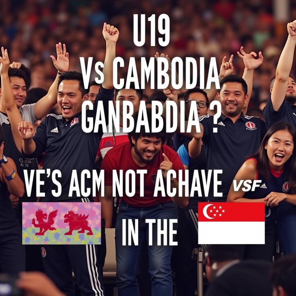 Khán giả mong chờ trận đấu U19 Campuchia vs Singapore