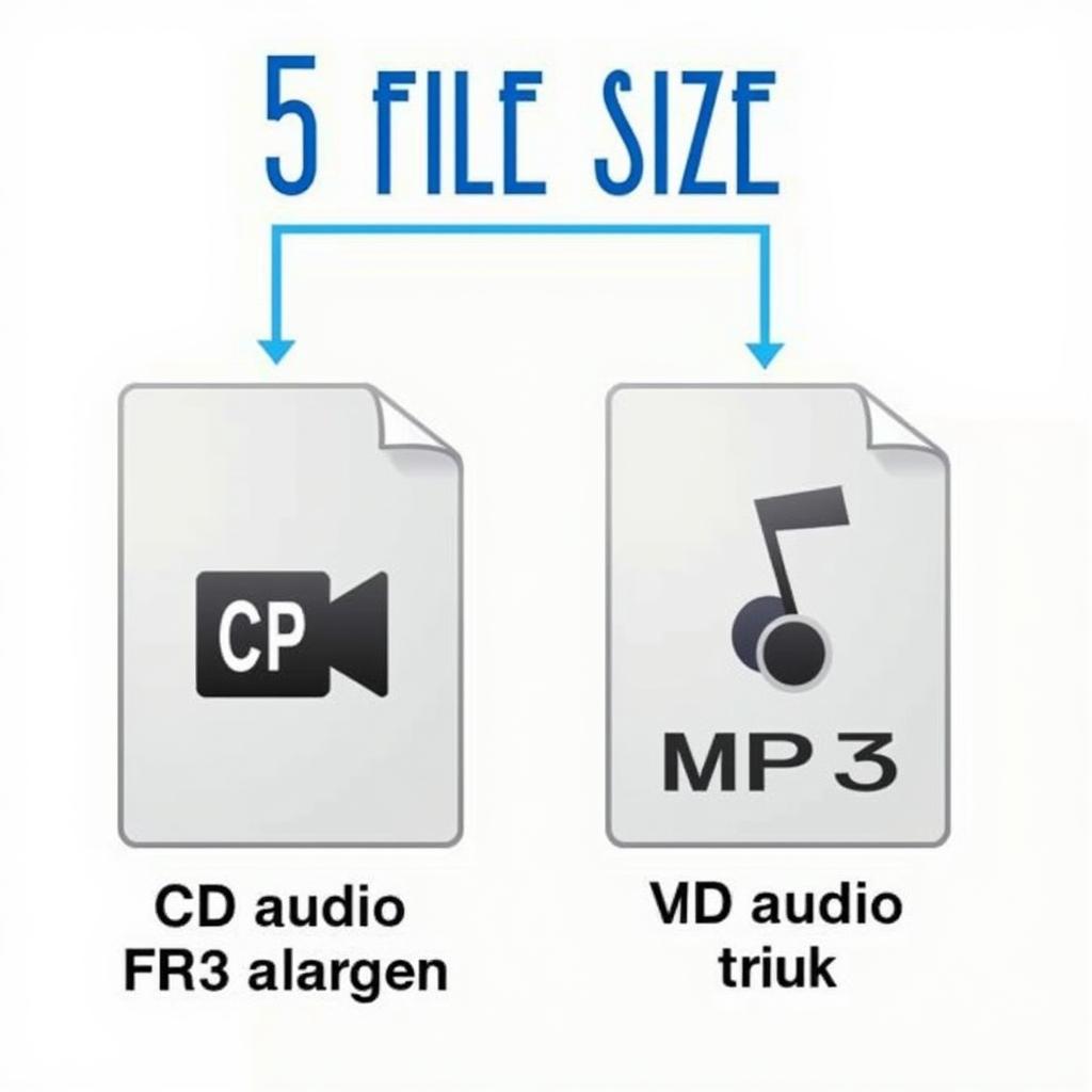 So sánh kích thước file giữa CD và MP3