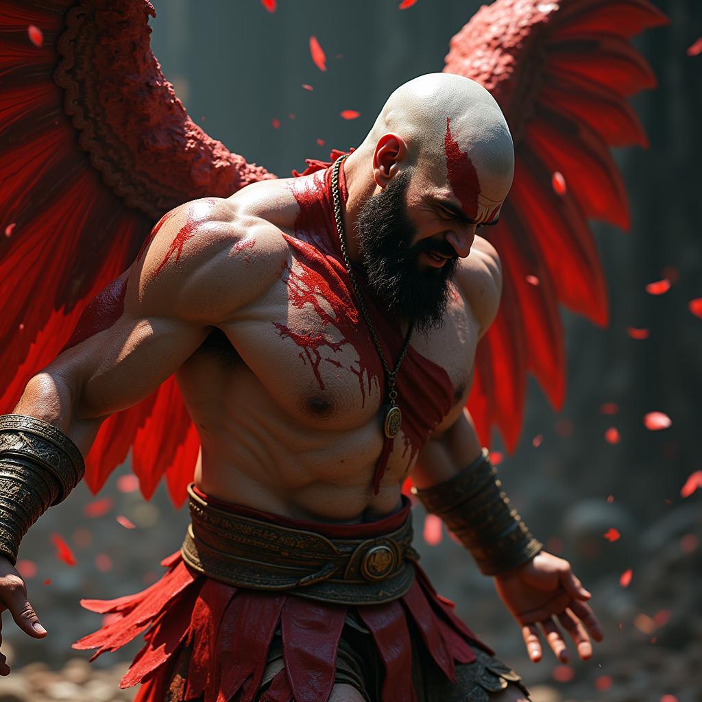 Kratos xé toạc cánh của Icarus