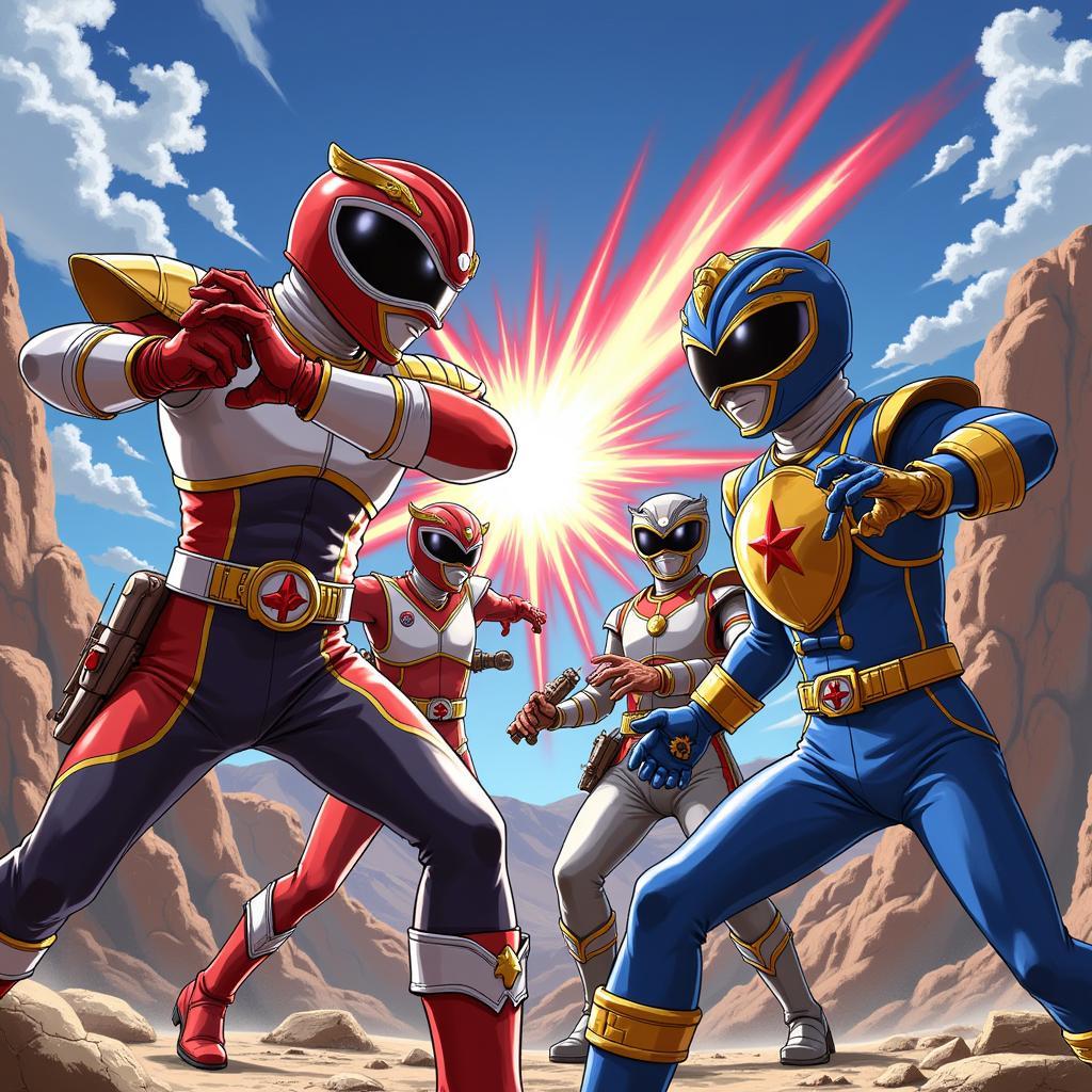 Kyuranger và Space Squad chiến đấu chống lại kẻ thù chung