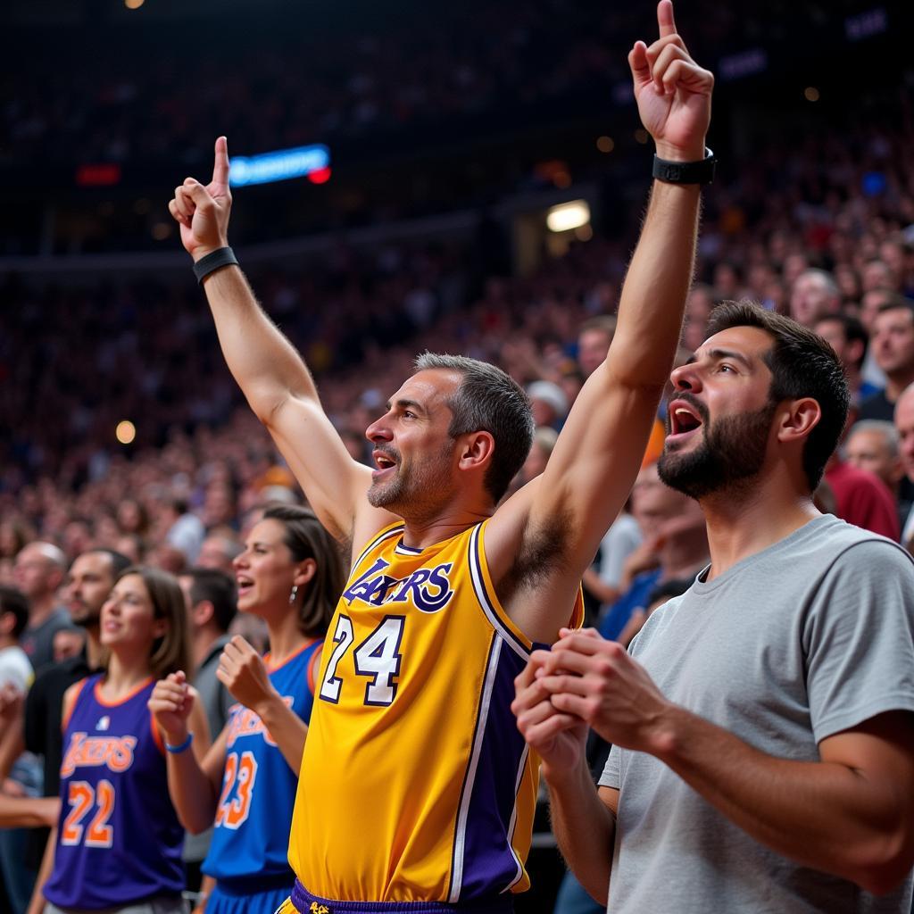 Khán giả cổ vũ Lakers và Knicks