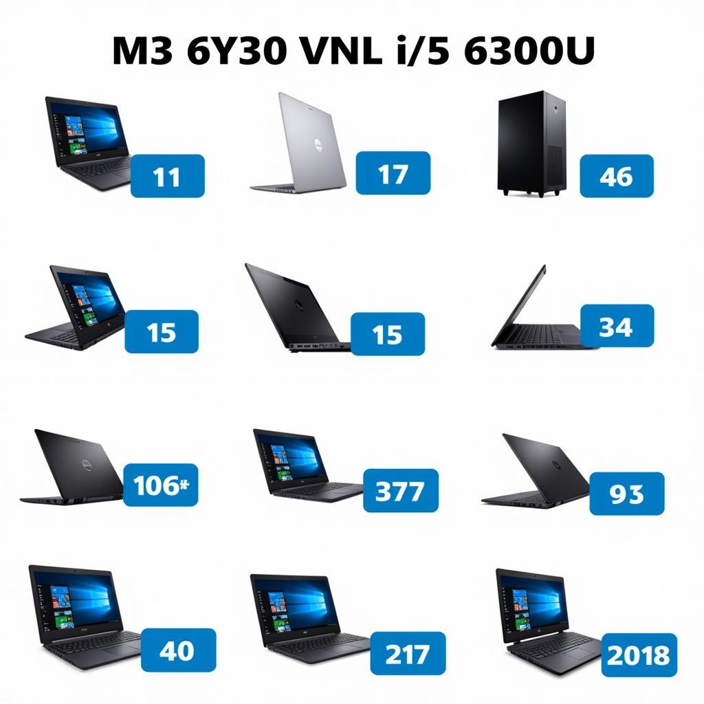 Laptop sử dụng M3 6Y30 và i5 6300U