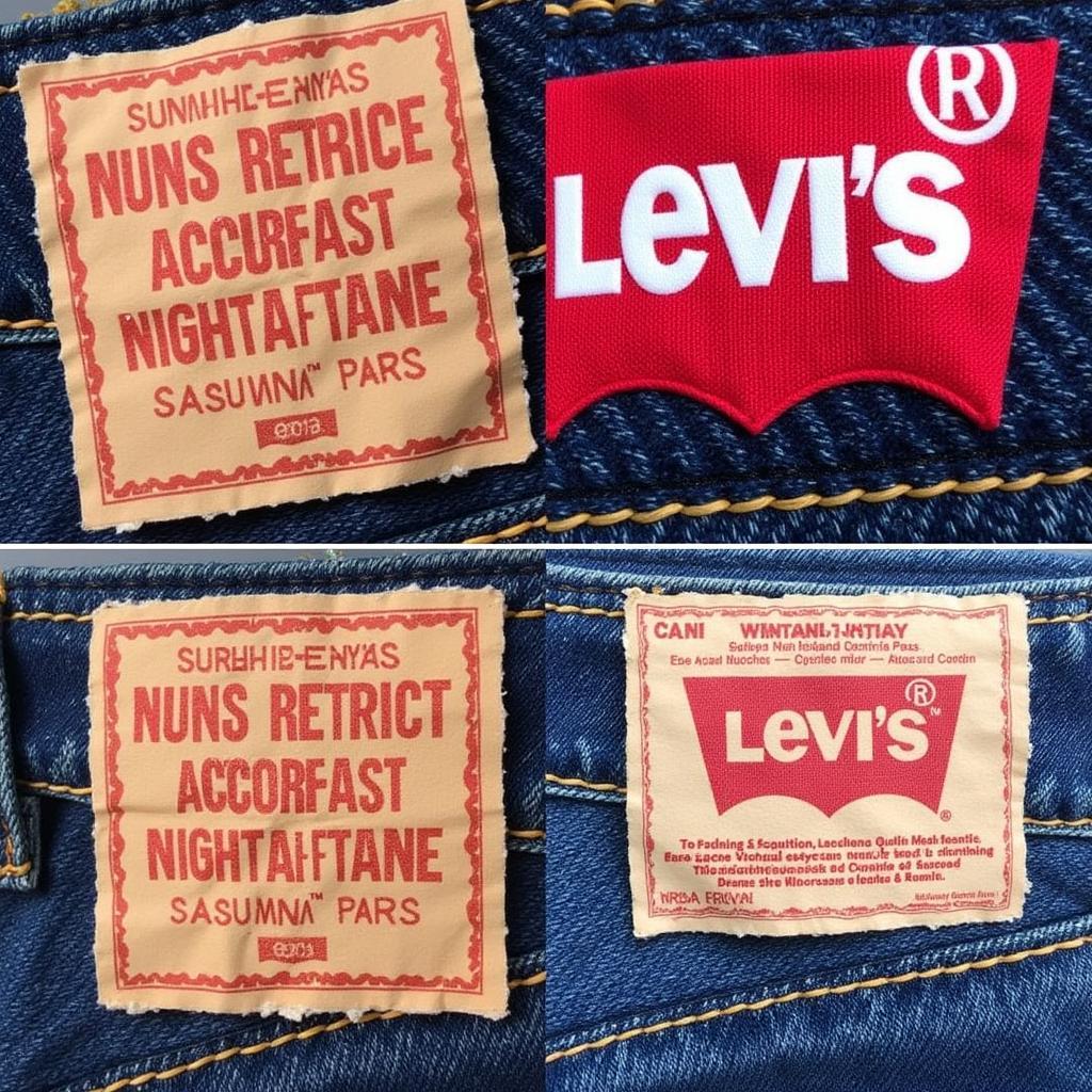 So sánh Red Tab Levis thật và giả