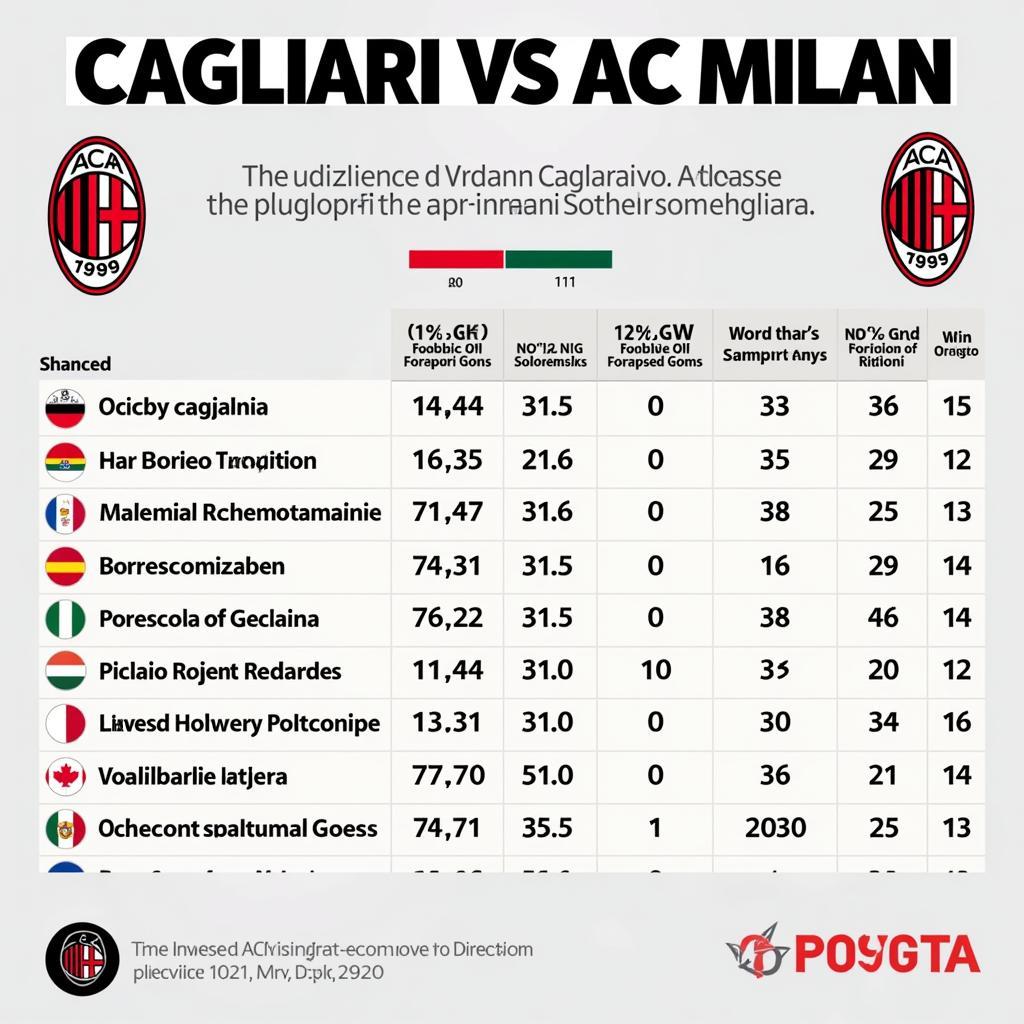 Lịch sử đối đầu giữa Cagliari và AC Milan