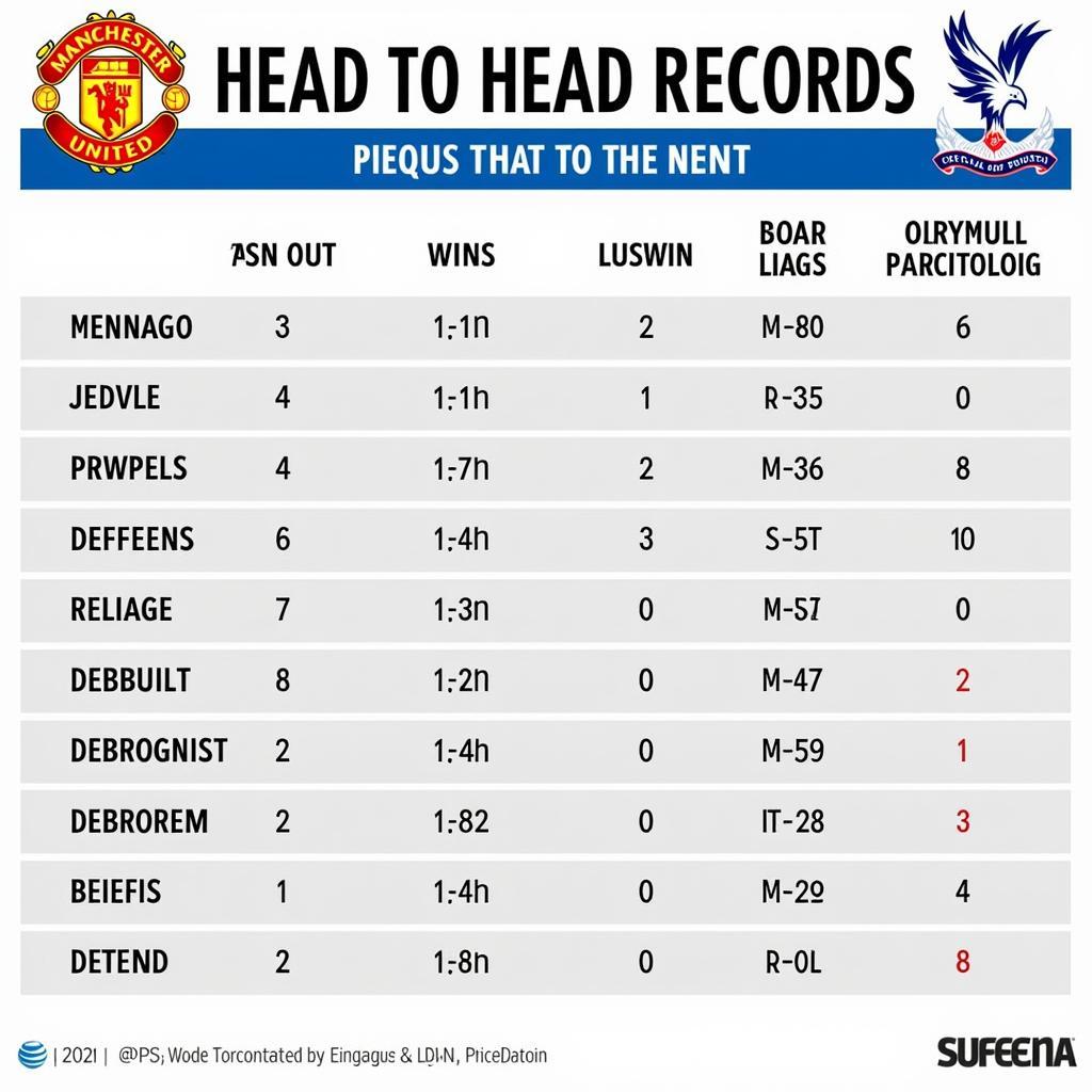 Lịch sử đối đầu giữa MU và Crystal Palace