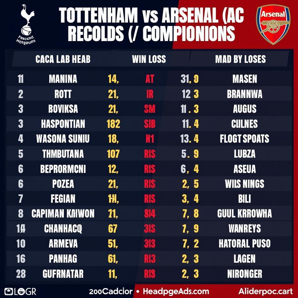 Lịch sử đối đầu giữa Tottenham và Arsenal