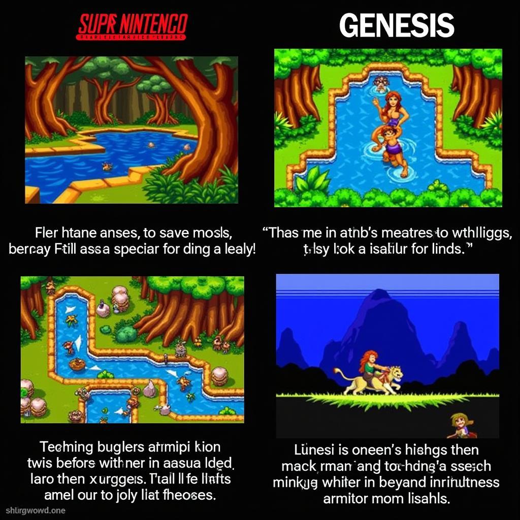 So sánh lối chơi Lion King SNES và Genesis