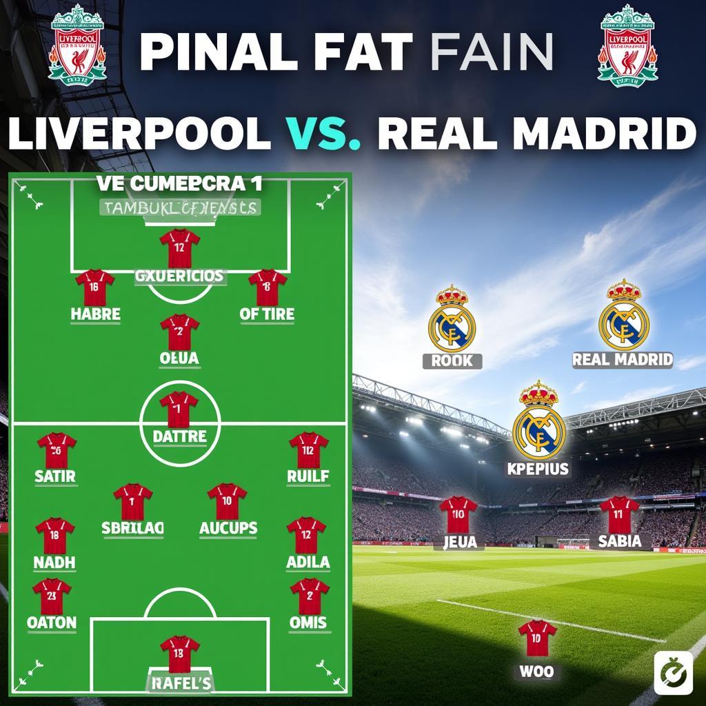 Đội hình ra sân Liverpool vs Real Madrid