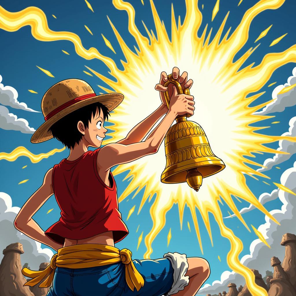 Luffy đánh Enel bằng Golden Bell