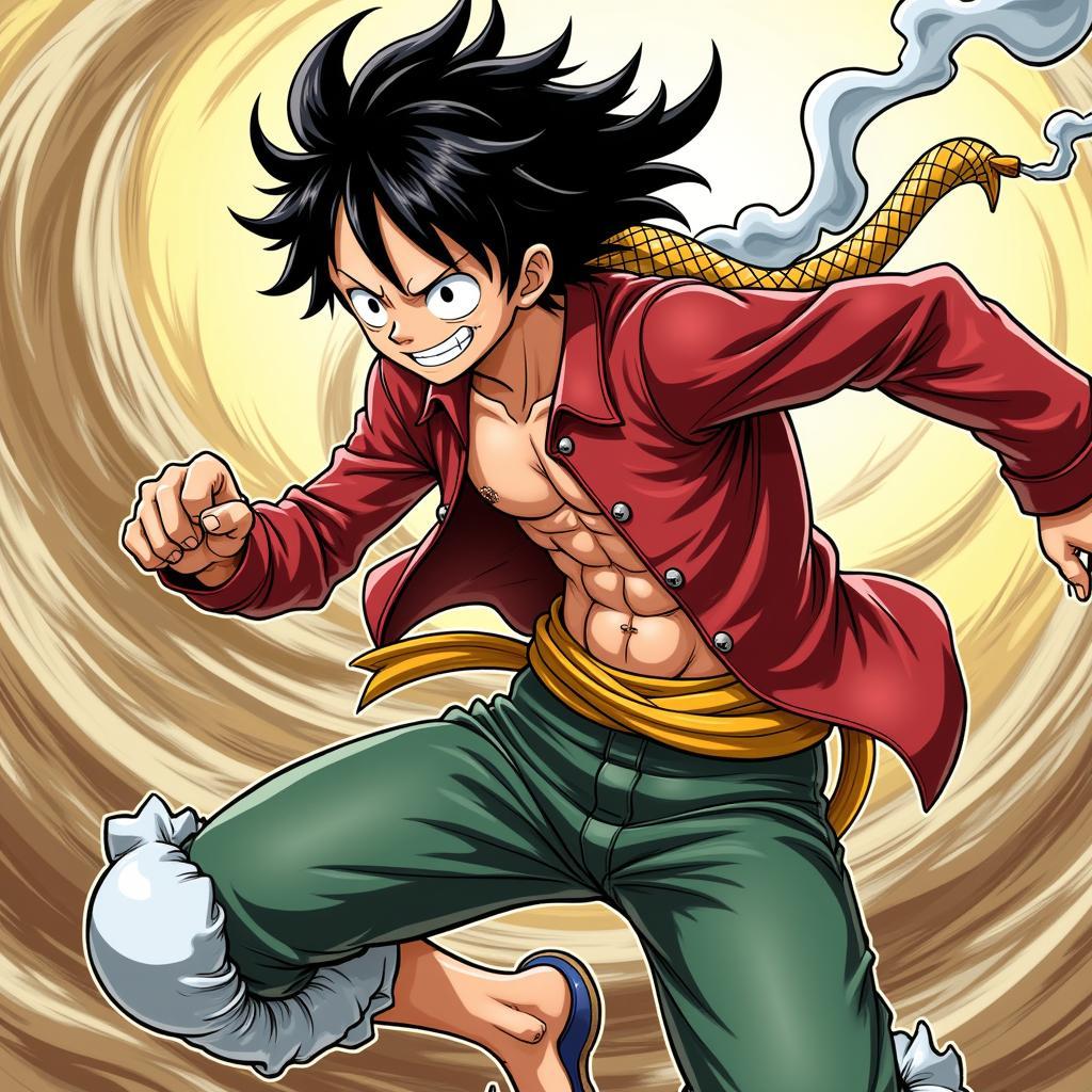 Luffy Gear 4 Snakeman với tốc độ và sức mạnh tối thượng