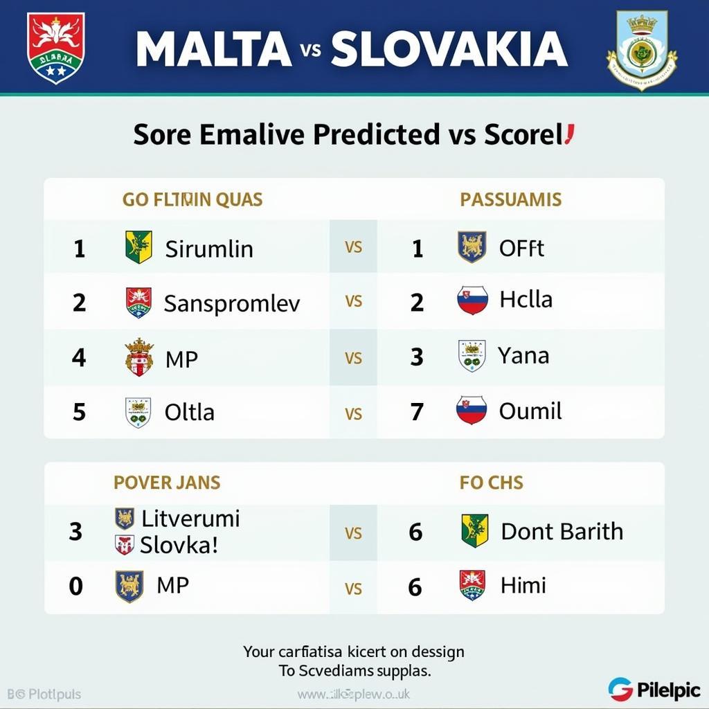 Kết quả dự đoán trận đấu Malta vs Slovakia