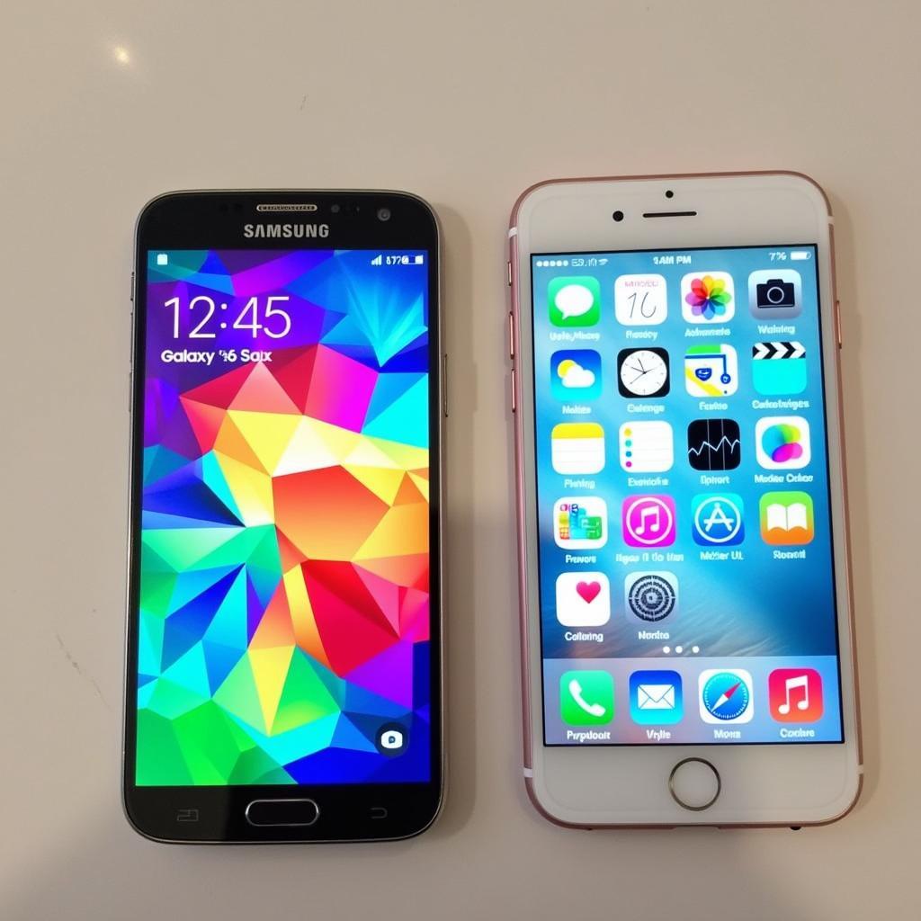 So sánh màn hình Samsung Galaxy S6 và iPhone 6