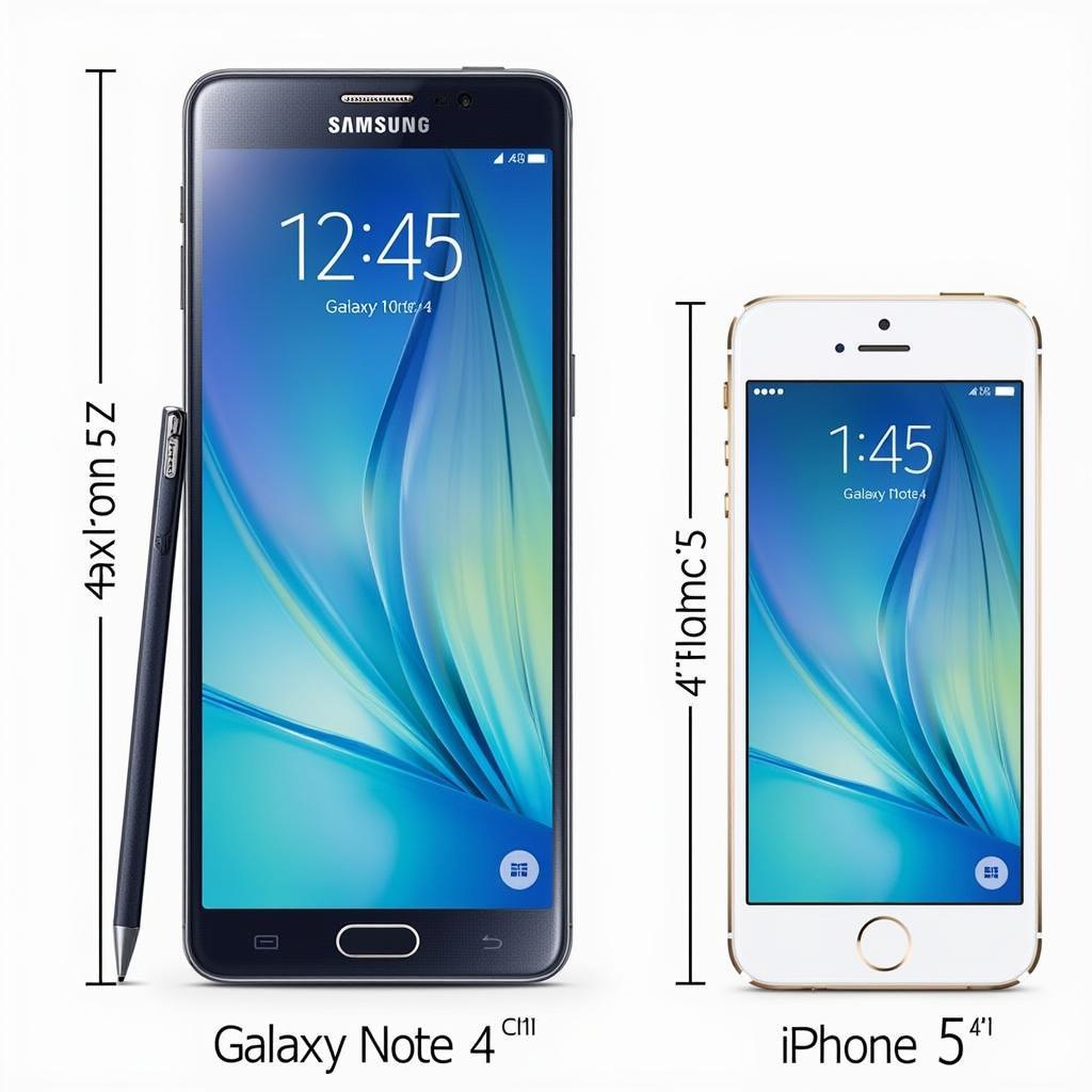 So sánh Màn hình và Thiết kế Galaxy Note 4 vs iPhone 5