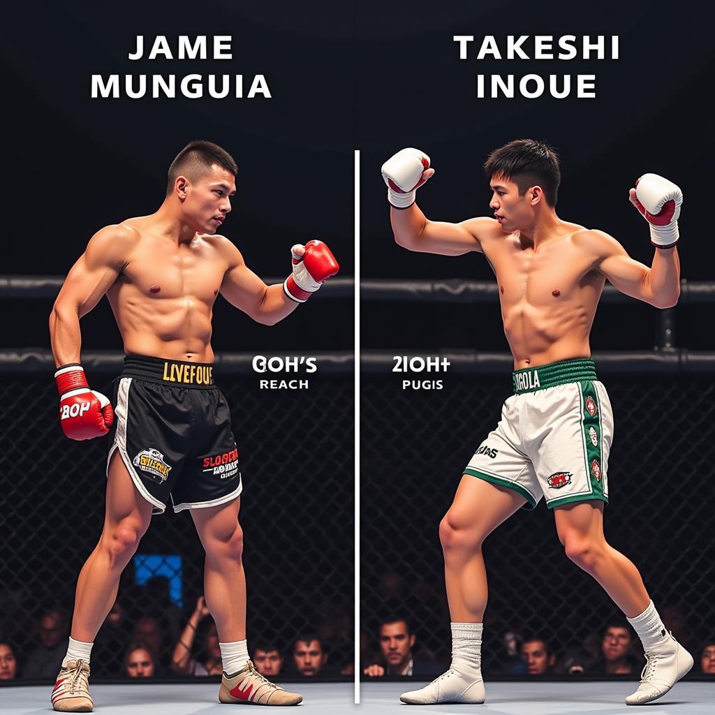 So sánh sức mạnh giữa Jaime Munguia và Takeshi Inoue