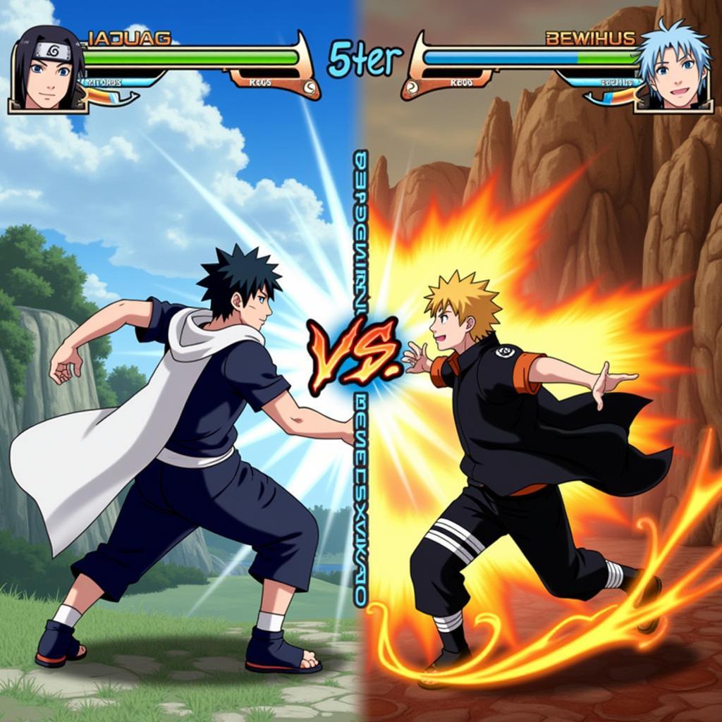 Màn hình chơi game Naruto vs Bleach 3.0