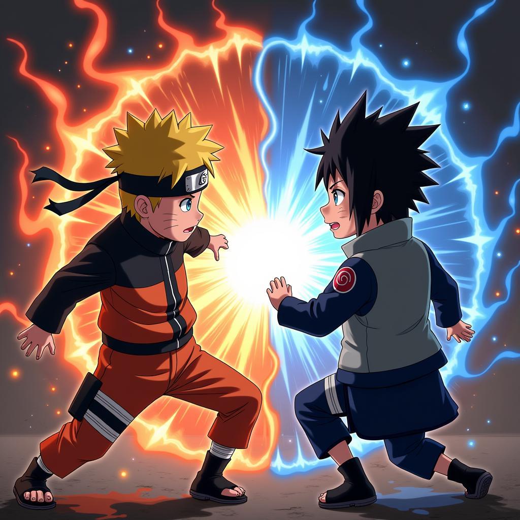 Naruto và Sasuke đối đầu Rasengan vs Chidori