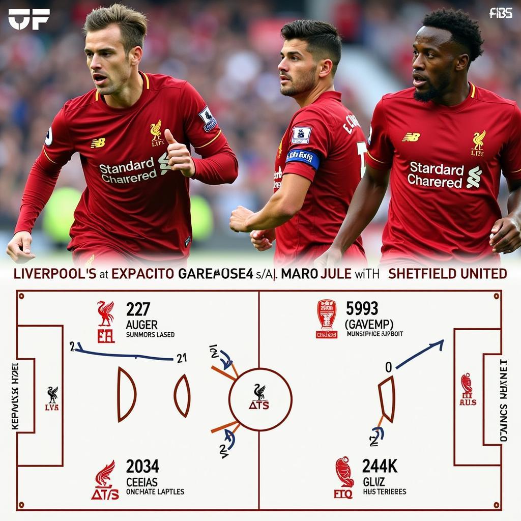 Sức mạnh hàng công Liverpool trong trận đấu với Sheffield United