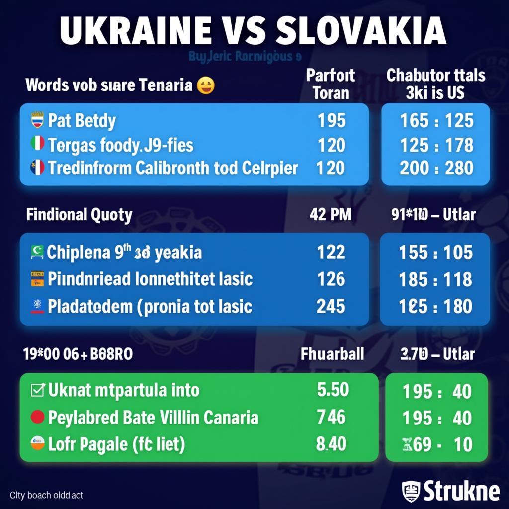 Dự đoán kết quả trận đấu giữa Ukraine và Slovakia