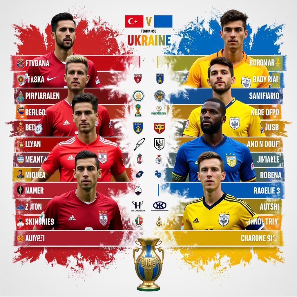 Những nhân tố chủ chốt trong trận đấu Turkey vs Ukraine