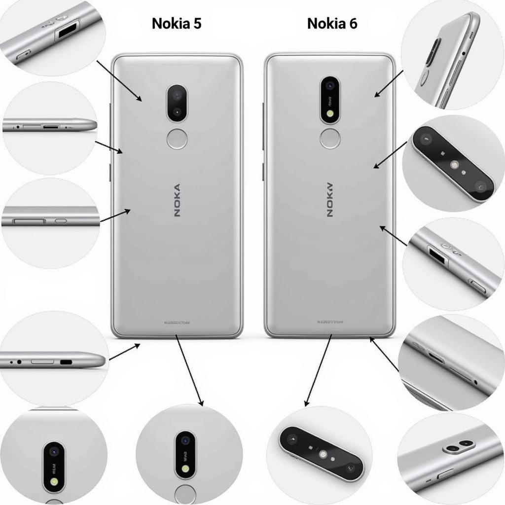 So sánh thiết kế Nokia 5 và Nokia 6