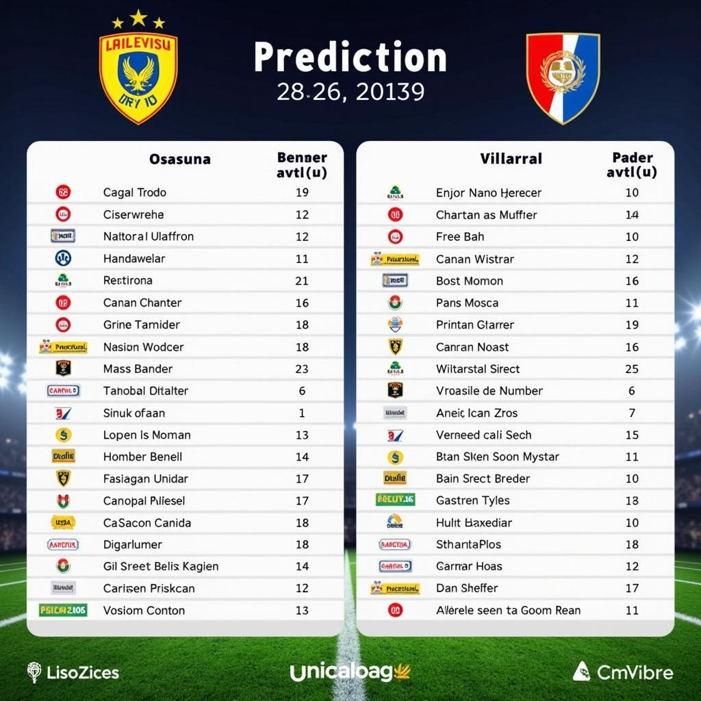 Osasuna vs Villarreal Head-to-Head Record