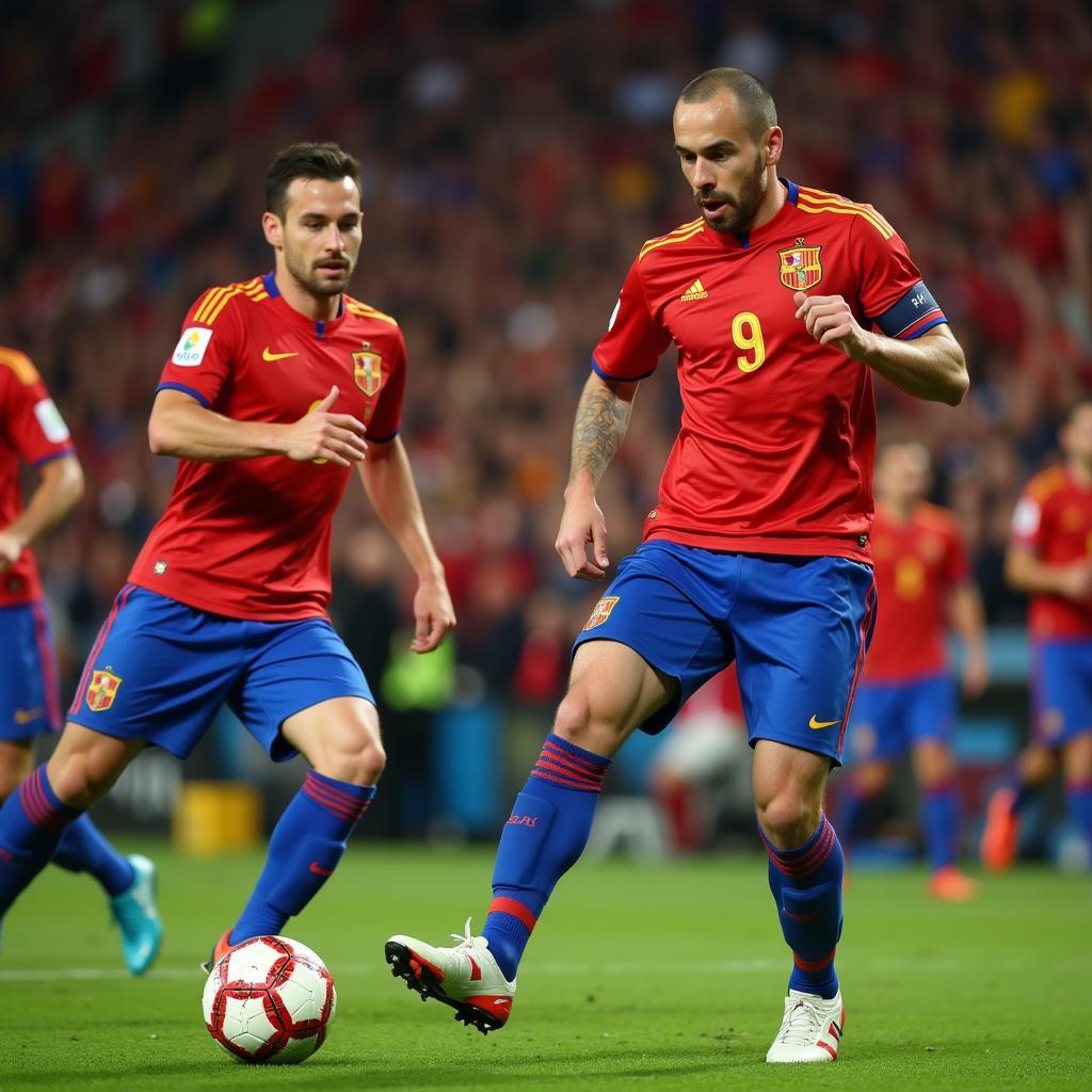 Pha solo ngoạn mục của Iniesta trong trận đấu TBN vs Pháp