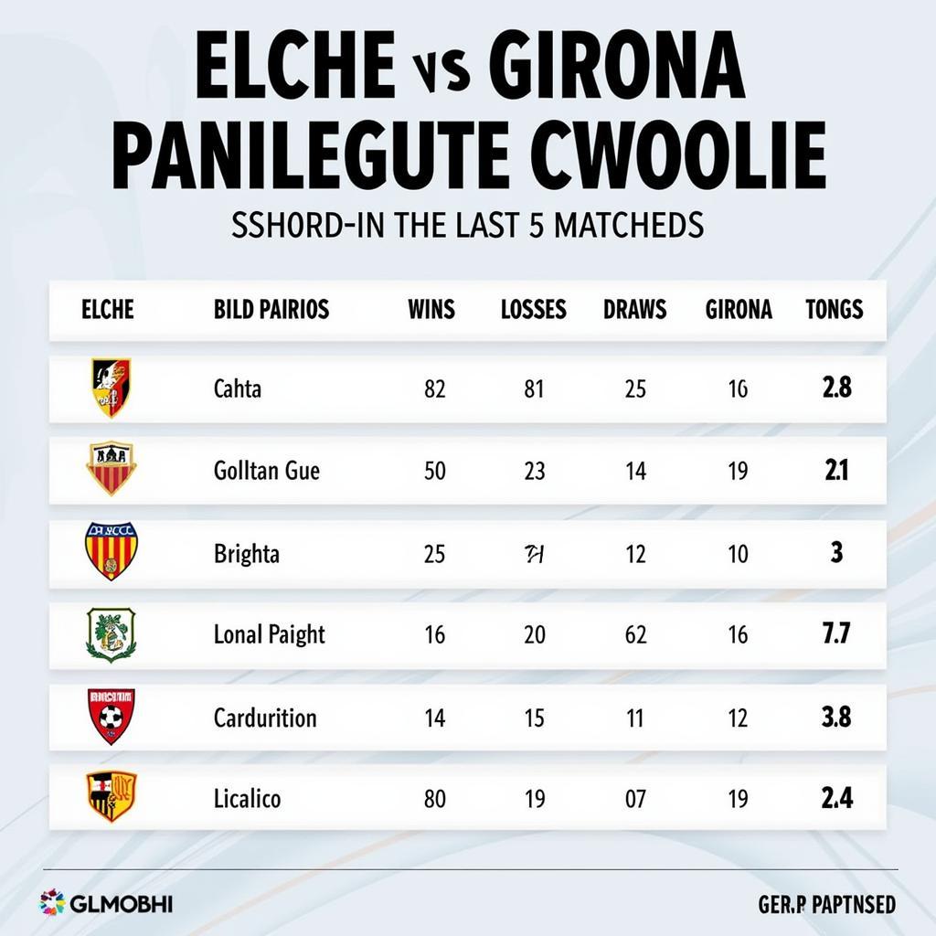 Phong độ gần đây của Elche và Girona