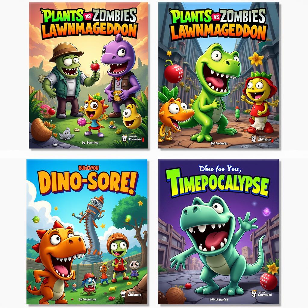 Different PvZ Comic Series Cover Art