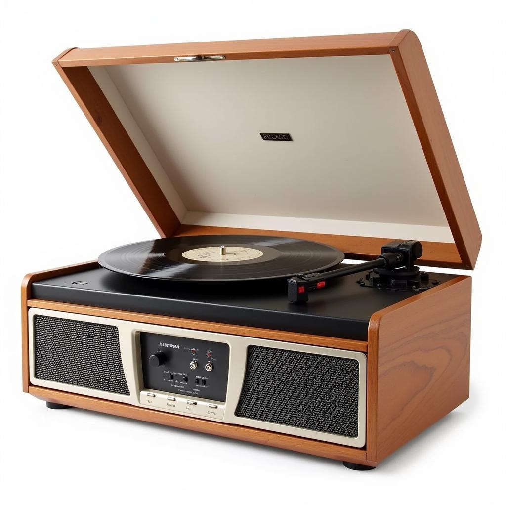 Hình ảnh một chiếc record player hiện đại