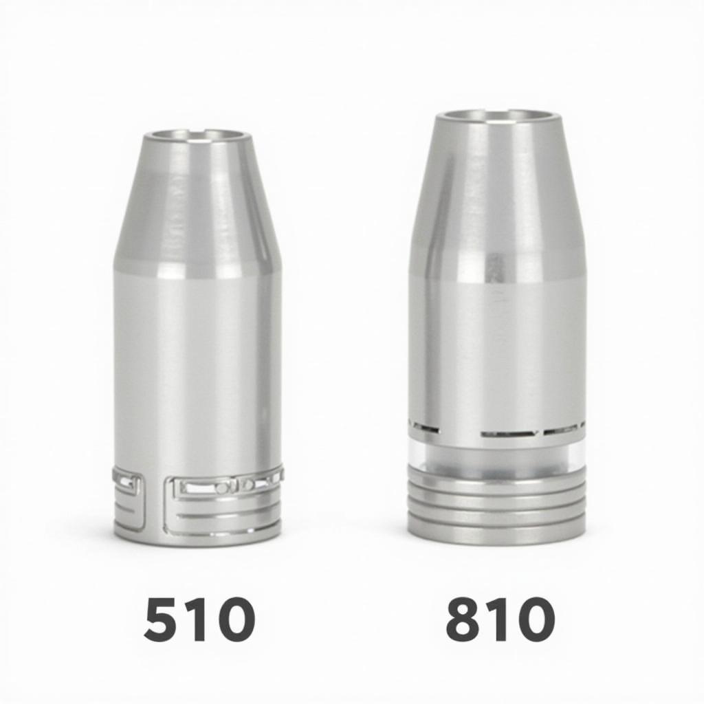 So sánh 510 vs 810 Drip Tip