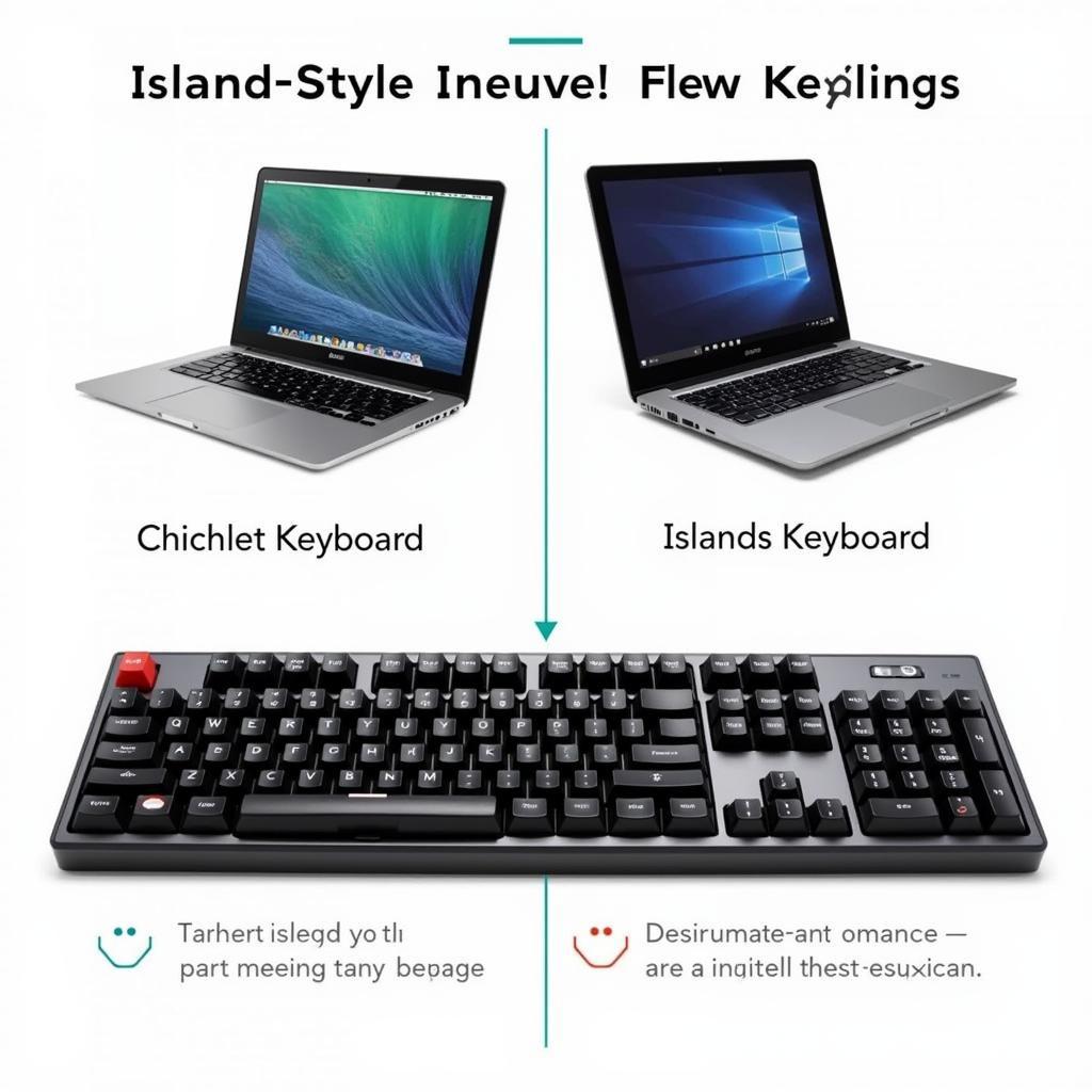 So sánh chiclet và island style keyboard