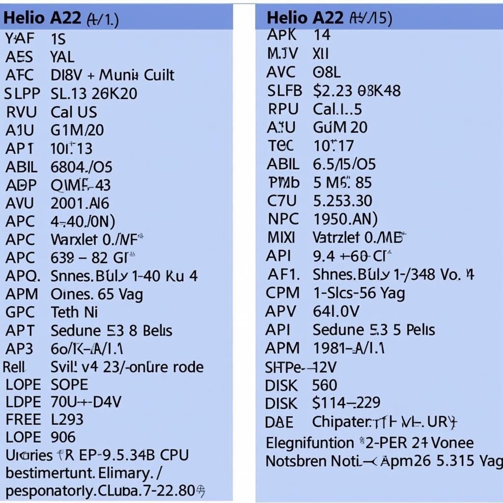 So sánh CPU Helio A22 và P22