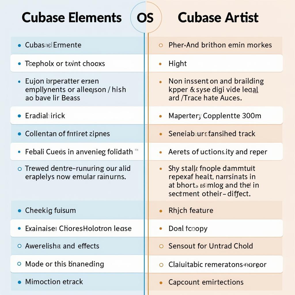 So sánh Cubase Elements và Cubase Artist