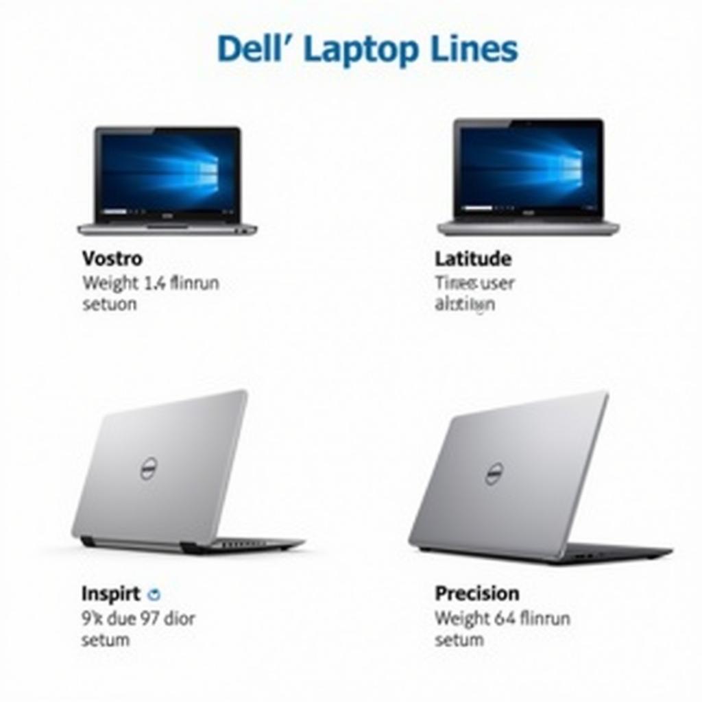 So sánh Dell Vostro, Latitude, Inspiron và Precision