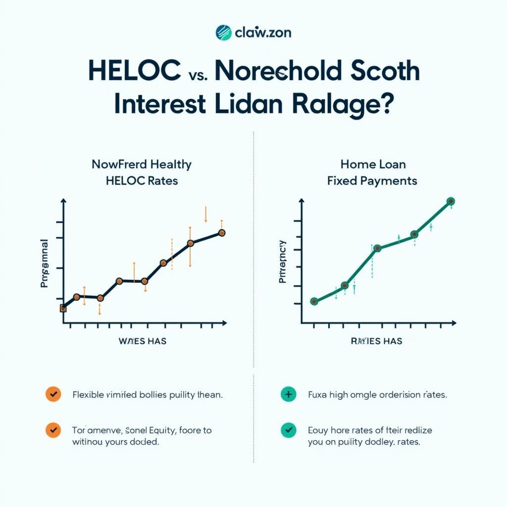 So sánh lãi suất HELOC và Home Equity Loan