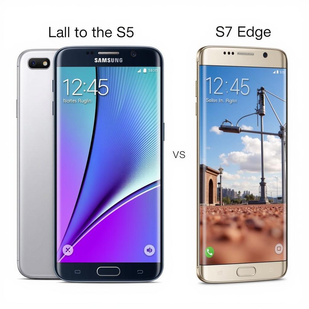 So sánh màn hình giữa Samsung Galaxy S5 và S7 Edge