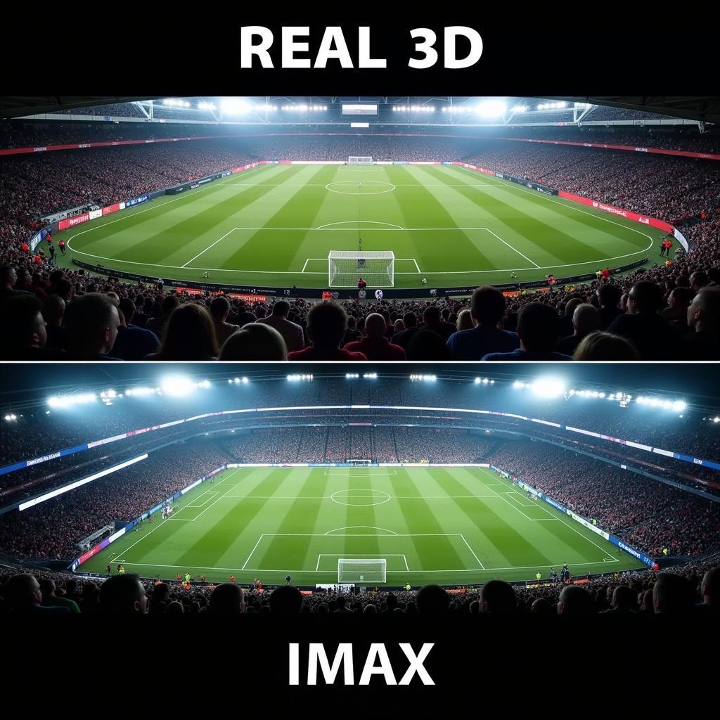 So sánh Real 3D và IMAX xem bóng đá