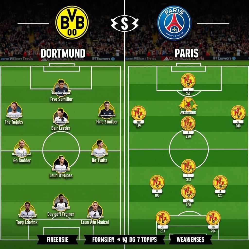 So sánh sức mạnh giữa Dortmund và Paris