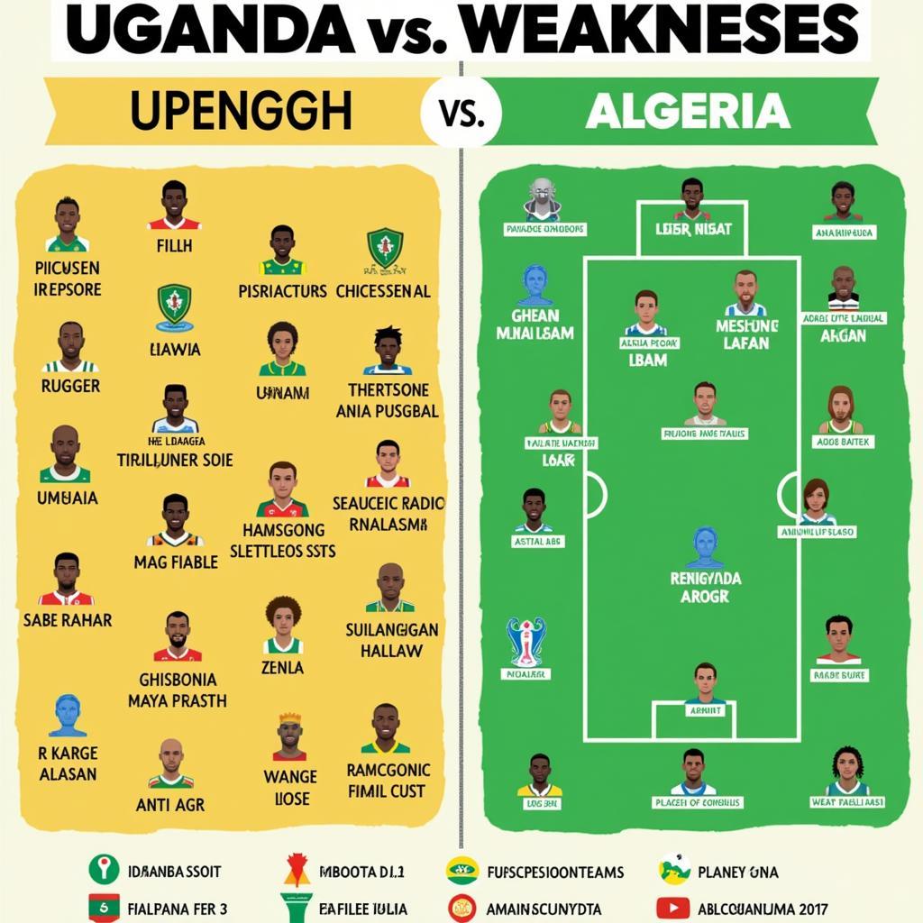 So sánh lực lượng giữa Uganda và Algeria