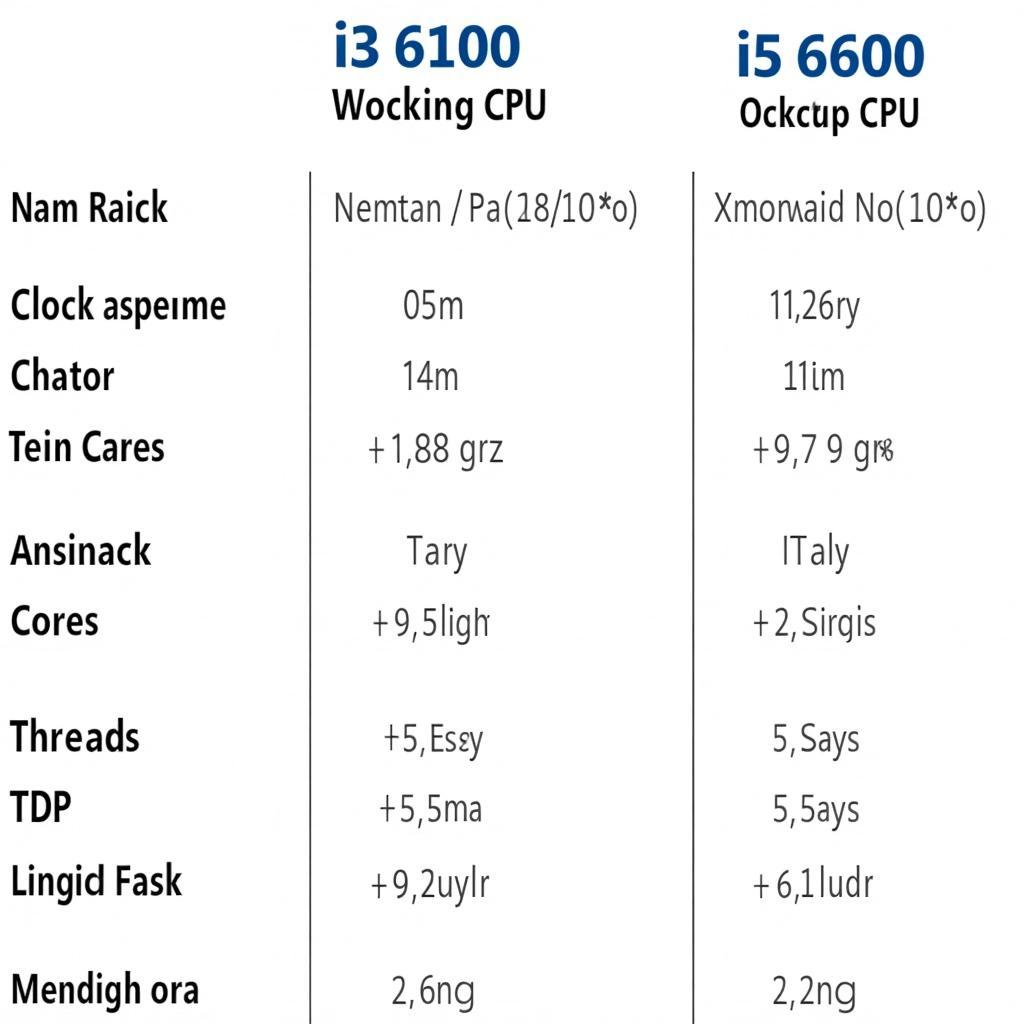 So sánh thông số kỹ thuật i3 6100 vs i5 6600