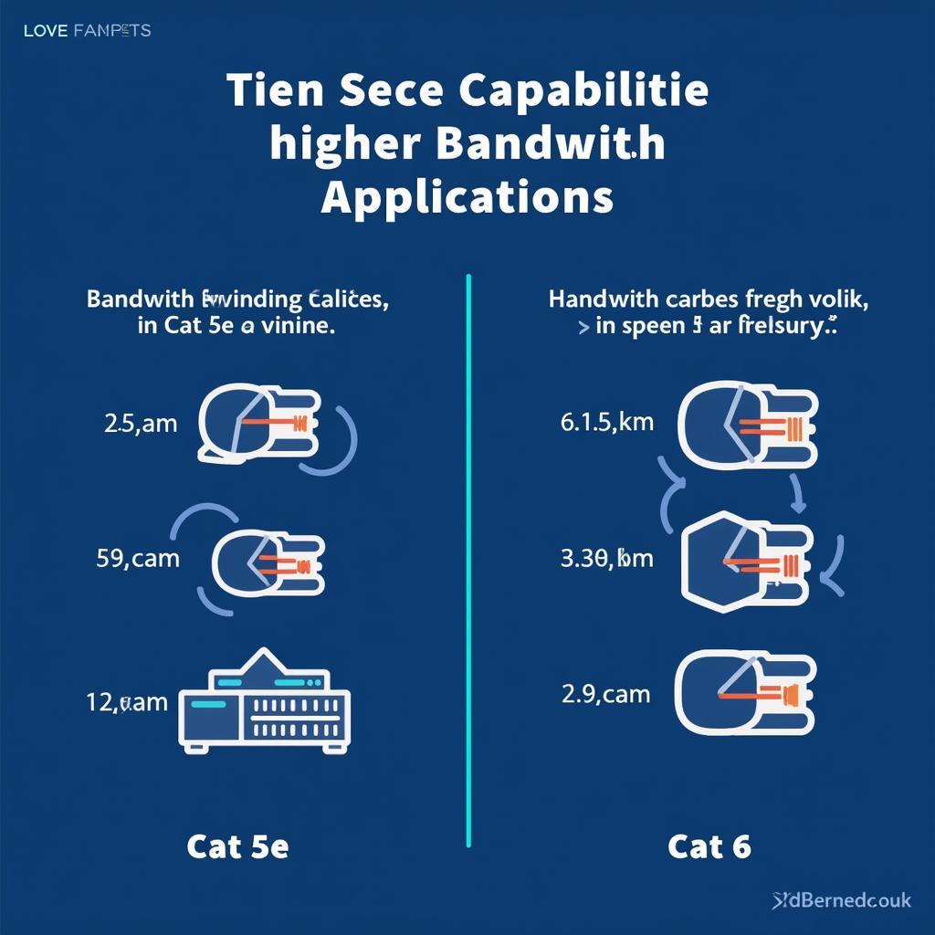 So sánh tốc độ Cat 5e và Cat 6