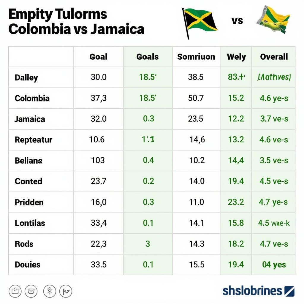 Phong độ gần đây của Colombia và Jamaica