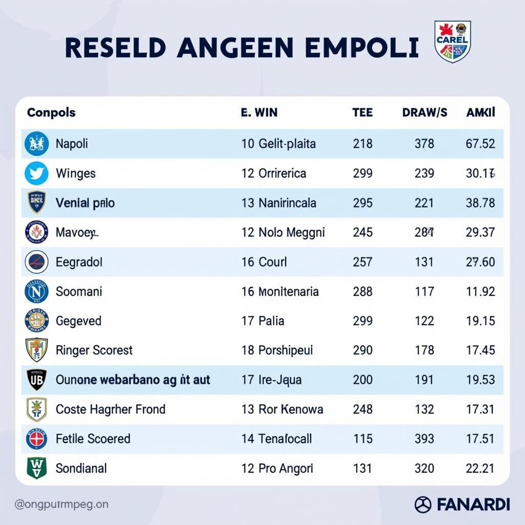 Phong độ hiện tại Napoli vs Empoli